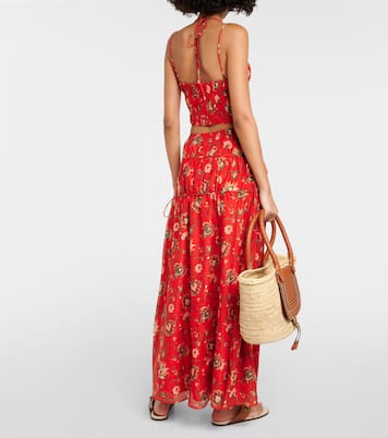 Top Reyes in cotone e seta con stampa | SIR