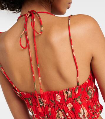 Top Reyes in cotone e seta con stampa | SIR