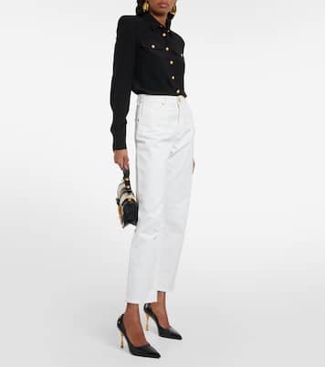 Jeans rectos de tiro alto | Balmain