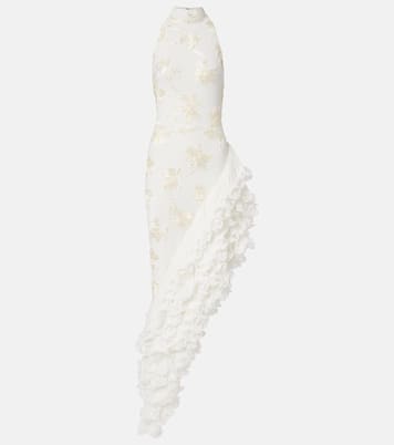 Novia - vestido largo con aplique floral | Rotate