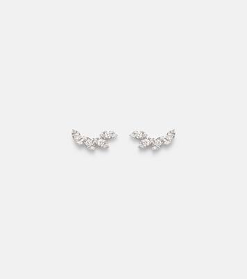 Boucles d'oreilles Muse Tiara en or 10 ct et diamants | Stone and Strand