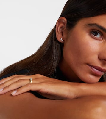 Boucles d'oreilles Muse Tiara en or 10 ct et diamants | Stone and Strand