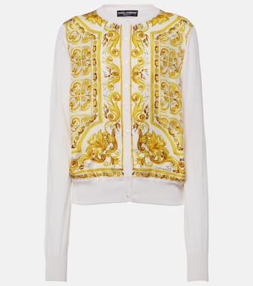 Cardigan Majolica aus Seiden-Twill | Dolce&Gabbana