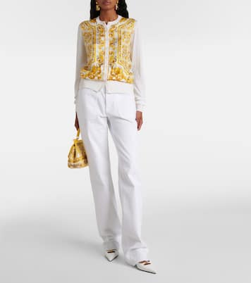 Cardigan Majolica aus Seiden-Twill | Dolce&Gabbana
