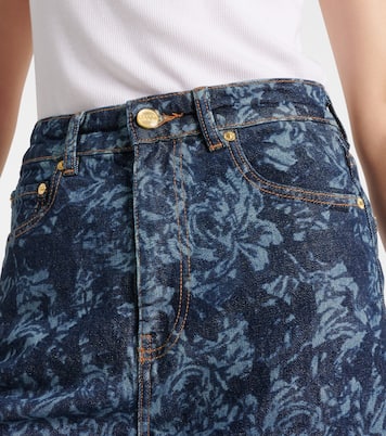 Bedruckte High-Rise Flared Jeans | Ganni