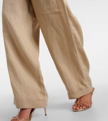 Pantalon ample en lin | Tory Burch