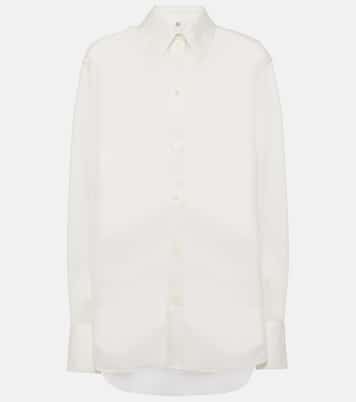 Oversized cotton-blend shirt | Toteme