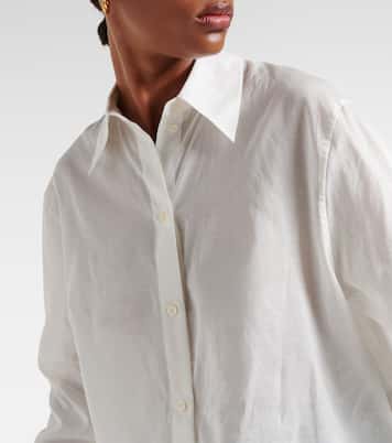 Oversized cotton-blend shirt | Toteme