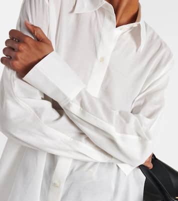 Oversized cotton-blend shirt | Toteme