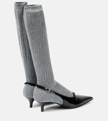 Leather-trimmed sock boots | Magda Butrym