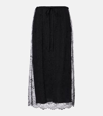 Floral lace midi skirt | Valentino