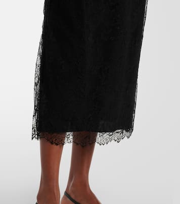 Floral lace midi skirt | Valentino