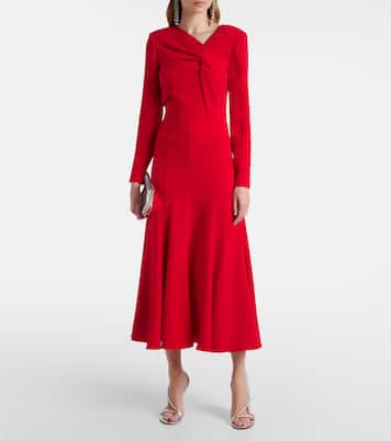 Gathered cady midi dress | Roland Mouret