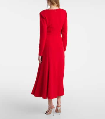 Gathered cady midi dress | Roland Mouret