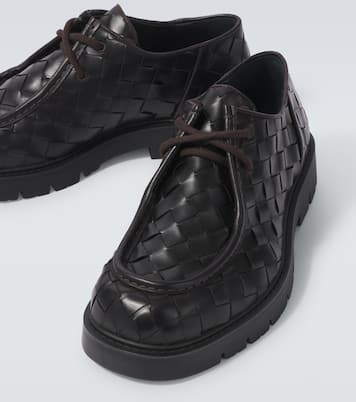Haddock Intrecciato leather Derby shoes | Bottega Veneta