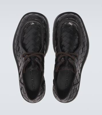 Haddock Intrecciato leather Derby shoes | Bottega Veneta