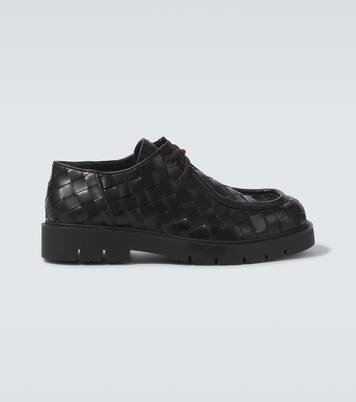 Haddock Intrecciato leather Derby shoes | Bottega Veneta