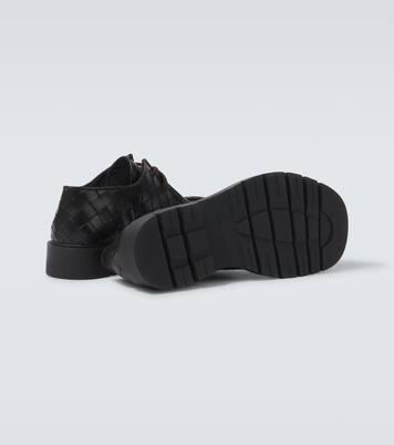 Haddock Intrecciato leather Derby shoes | Bottega Veneta