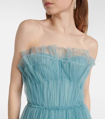 Marinel plissé tulle gown | Costarellos