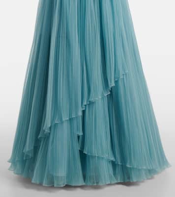 Marinel plissé tulle gown | Costarellos