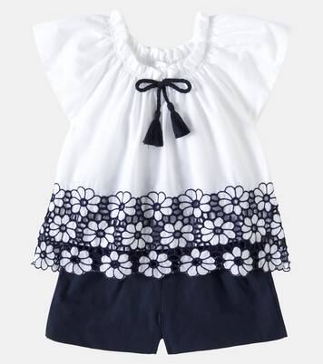 Bebé - vestido de algodón con lazo | Patachou