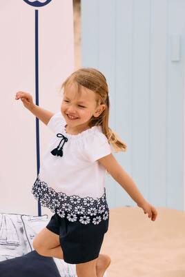 Bebé - vestido de algodón con lazo | Patachou