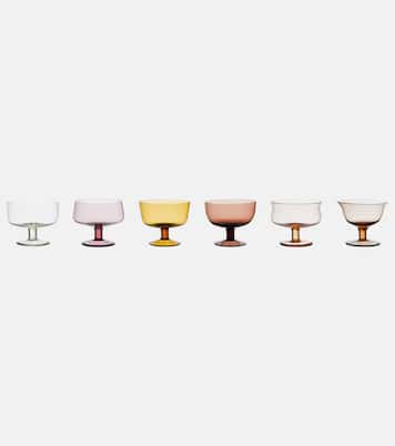Diseguale set of 6 glass ice cream bowls | Bitossi