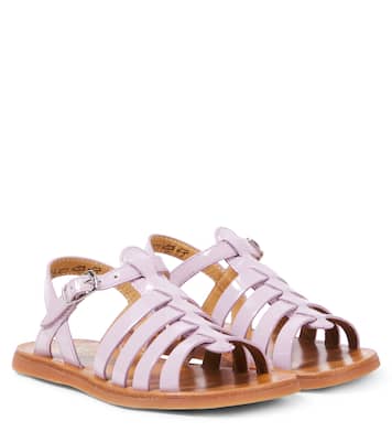 Sandalen Plagette aus Leder | Pom d'Api