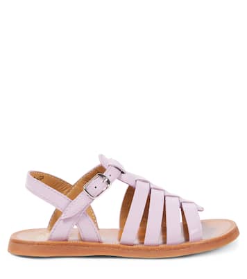 Sandalen Plagette aus Leder | Pom d'Api