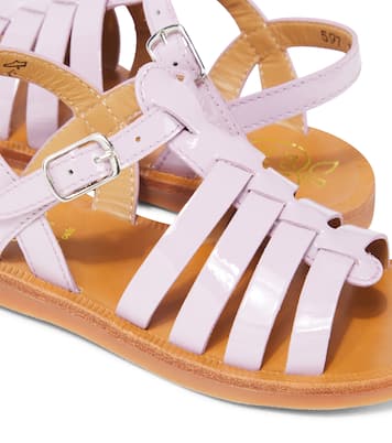 Sandalen Plagette aus Leder | Pom d'Api