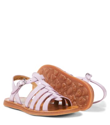 Sandalen Plagette aus Leder | Pom d'Api