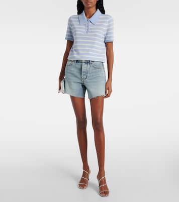 High-rise denim shorts | Veronica Beard