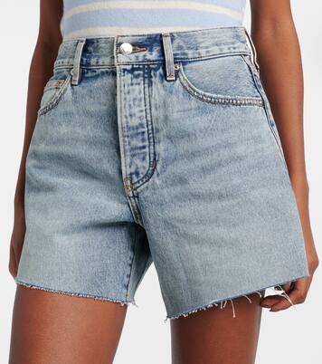 High-rise denim shorts | Veronica Beard