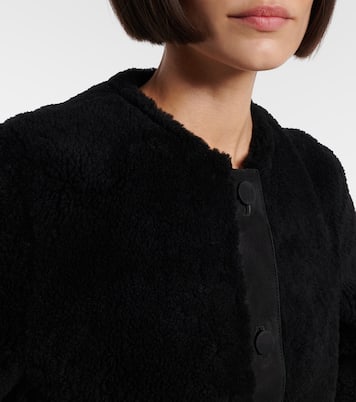 Horsebit cropped shearling jacket | Gucci