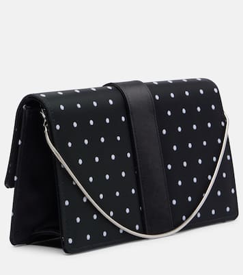 Clutch Capri aus Satin mit Kristallen | Manolo Blahnik