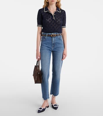 Jeans rectos Ruler de tiro cropped | Frame