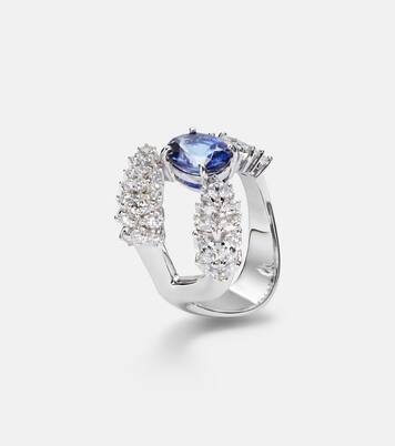 Bague Reign Supreme en or blanc 18 ct, saphir et diamants | Yeprem