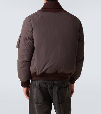 Double-breasted wool puffer jacket | Sacai
