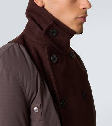 Double-breasted wool puffer jacket | Sacai