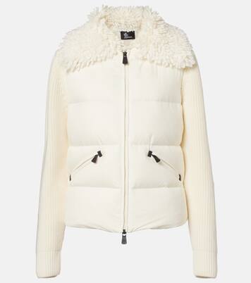 Down-paneled virgin wool cardigan | Moncler Grenoble