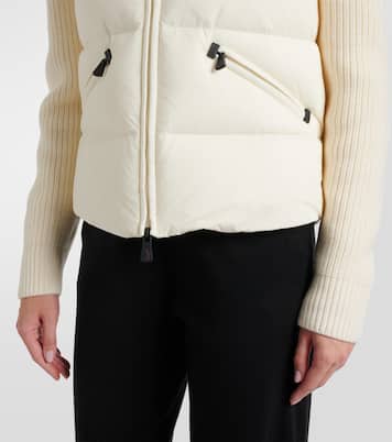 Down-paneled virgin wool cardigan | Moncler Grenoble