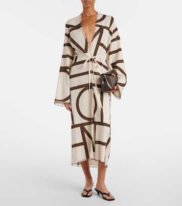 Monogram cotton beach cover-up | Toteme