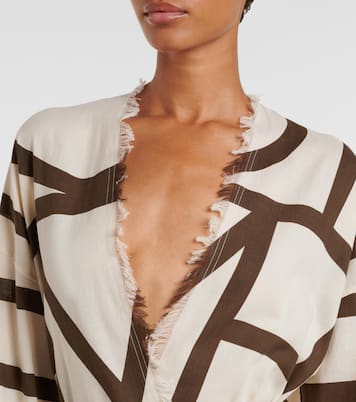 Monogram cotton beach cover-up | Toteme