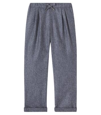 Virgin wool straight pants | Brunello Cucinelli Kids