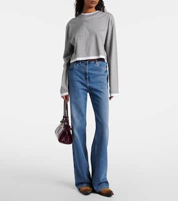 Cropped-Top aus Baumwoll-Jersey | Prada