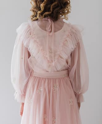 Blouse brodée en tulle | Petite Amalie  