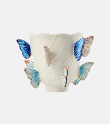 Cloudy Butterflies Small vase by Claudia Schiffer | Bordallo Pinheiro