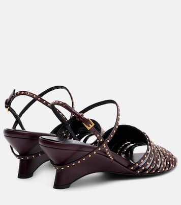 Drew 35 studded leather wedge sandals | Khaite
