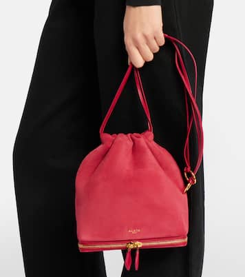 Bucket Bag Le Pochon aus Veloursleder | Alaïa