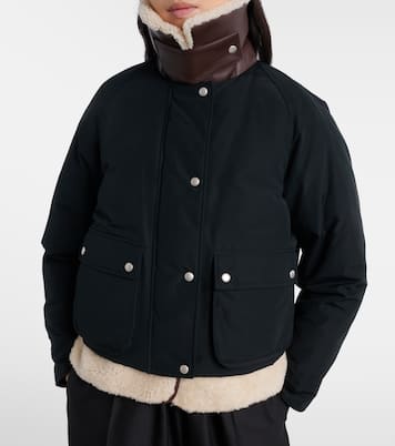 Shearling-trimmed cotton-blend jacket | Loewe